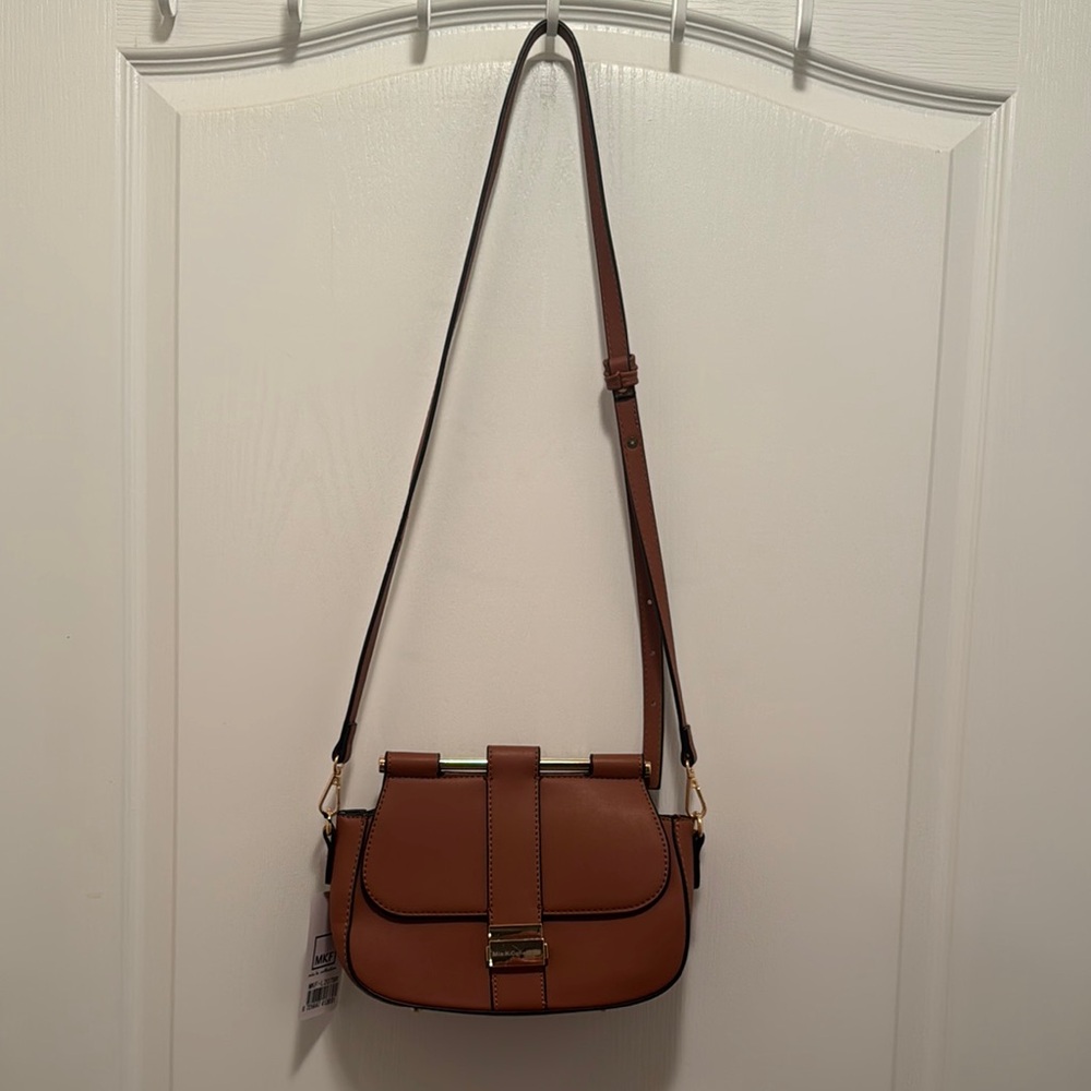 NWT MFK Collection Londyn Brown Vegan Leather Women’s Shoulder Bag by Mia K